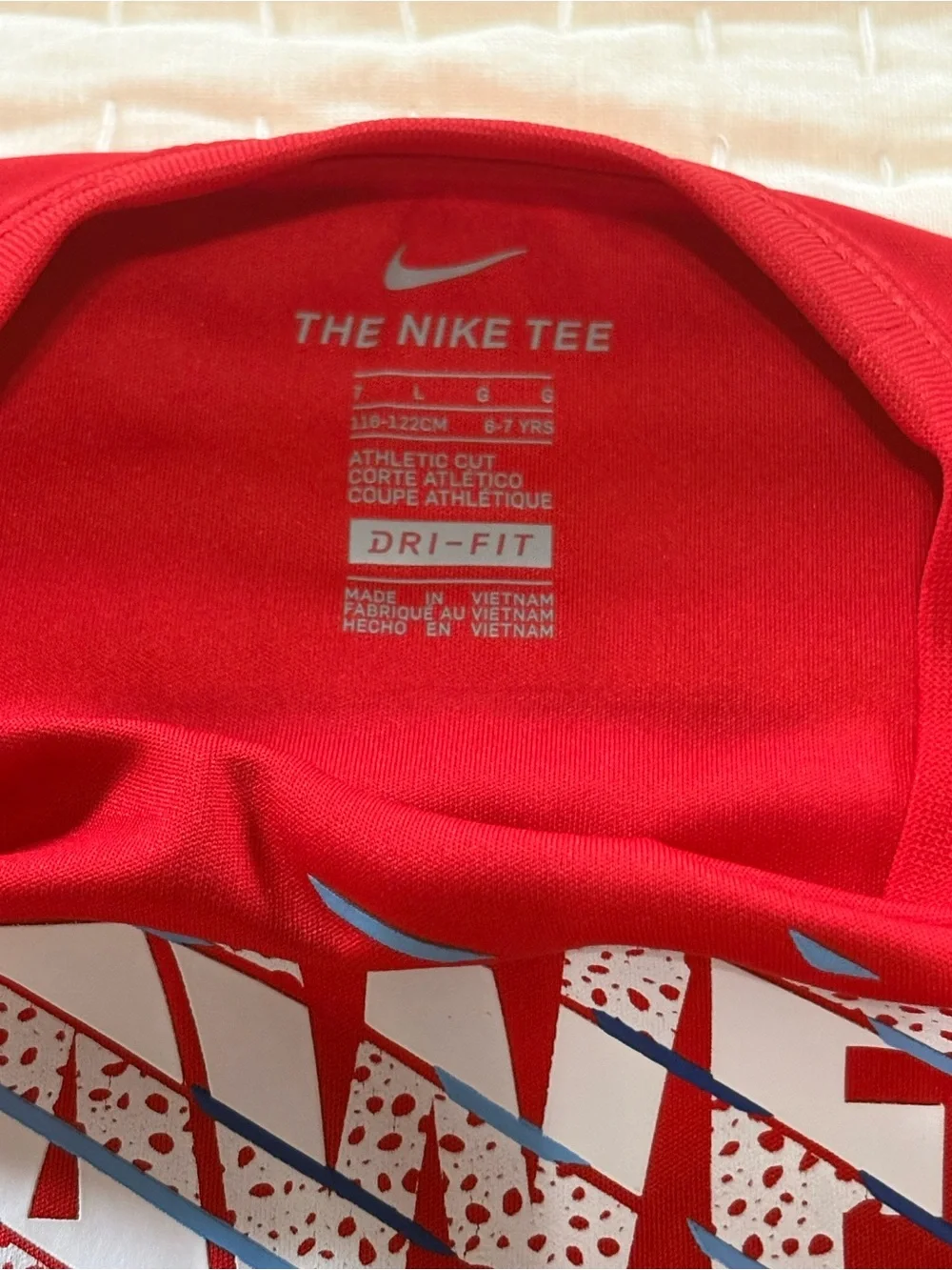 Nike Red Boys' 'AWESOME' Dri-FIT Short Sleeve Tee